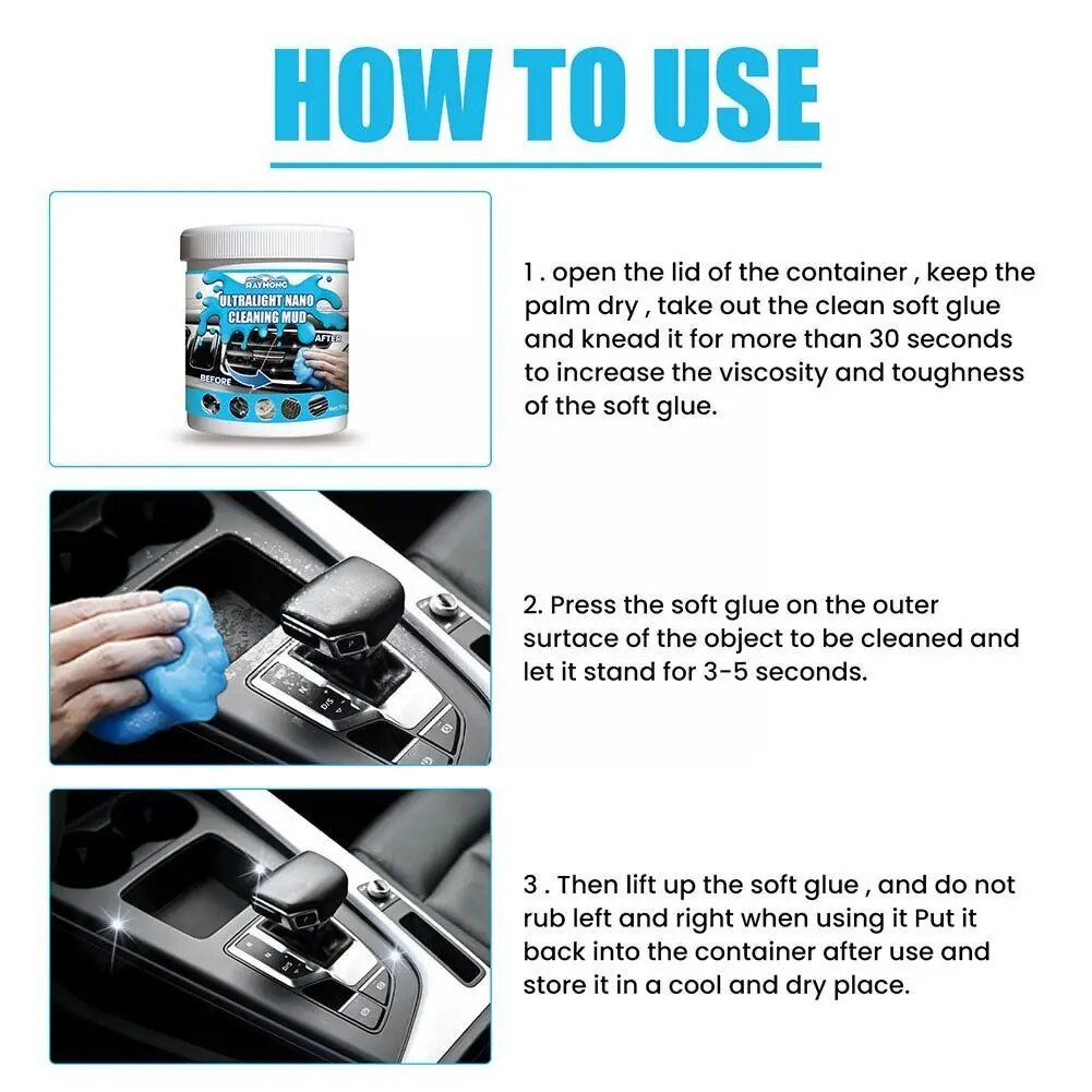 Multi-Use Electronics Cleaner Professional Car Vent and Tech Cleaning Gel Multi-use electronics cleaner gel for professional cleaning of car vents, keyboards, and tech devices