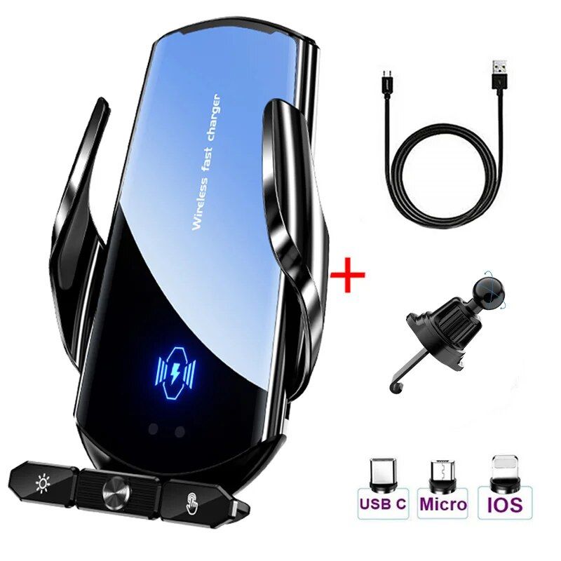 50W Wireless Car Charger Fast Charging Phone Mount iPhone Samsung 50W wireless car charger with air vent mount for fast charging iPhone and Samsung
