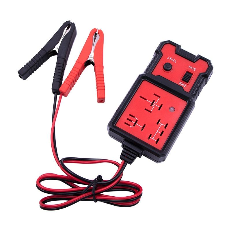 12V universal automotive relay tester with LED diagnostic indicators